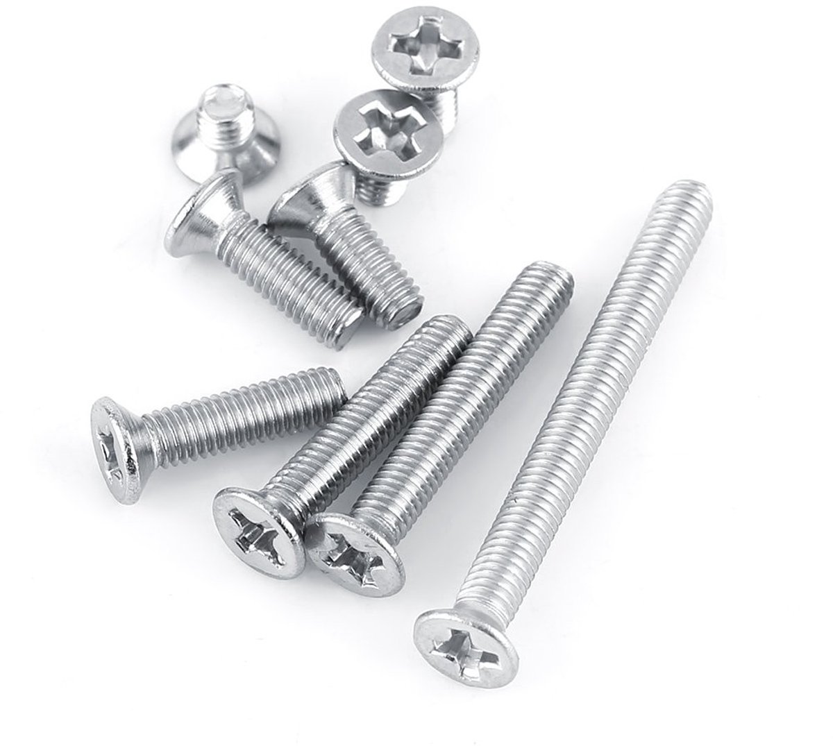 M3 Platte Hoofd Verzinkte Schroeven 100 Stuks Volledige Draad RVS SS304 voor Bevestiging en Montage