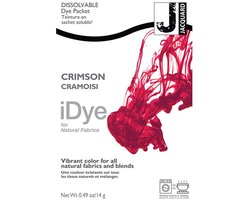 iDye Textielverf Crimson - Kledingverf - Stoffenverf - Voor Katoen Zijde Linnen en Rayon - 14 gram