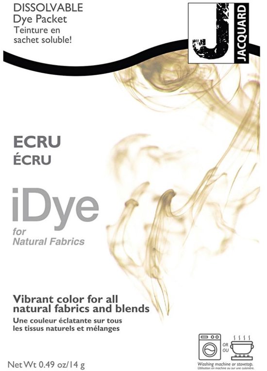 Jacquard iDye ECRU teinture disslovable pour tissus naturels. Poids net 14 g.