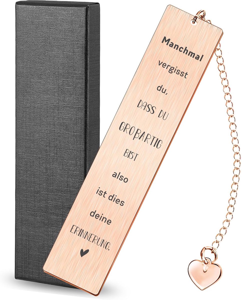 Thijox - Metalen Boekenlegger Gepersonaliseerd - Inspirerende Bladwijzer Roestvrij Staal - Geluksbrenger voor Vrouwen, Leraren en Vrienden - Perfect V
