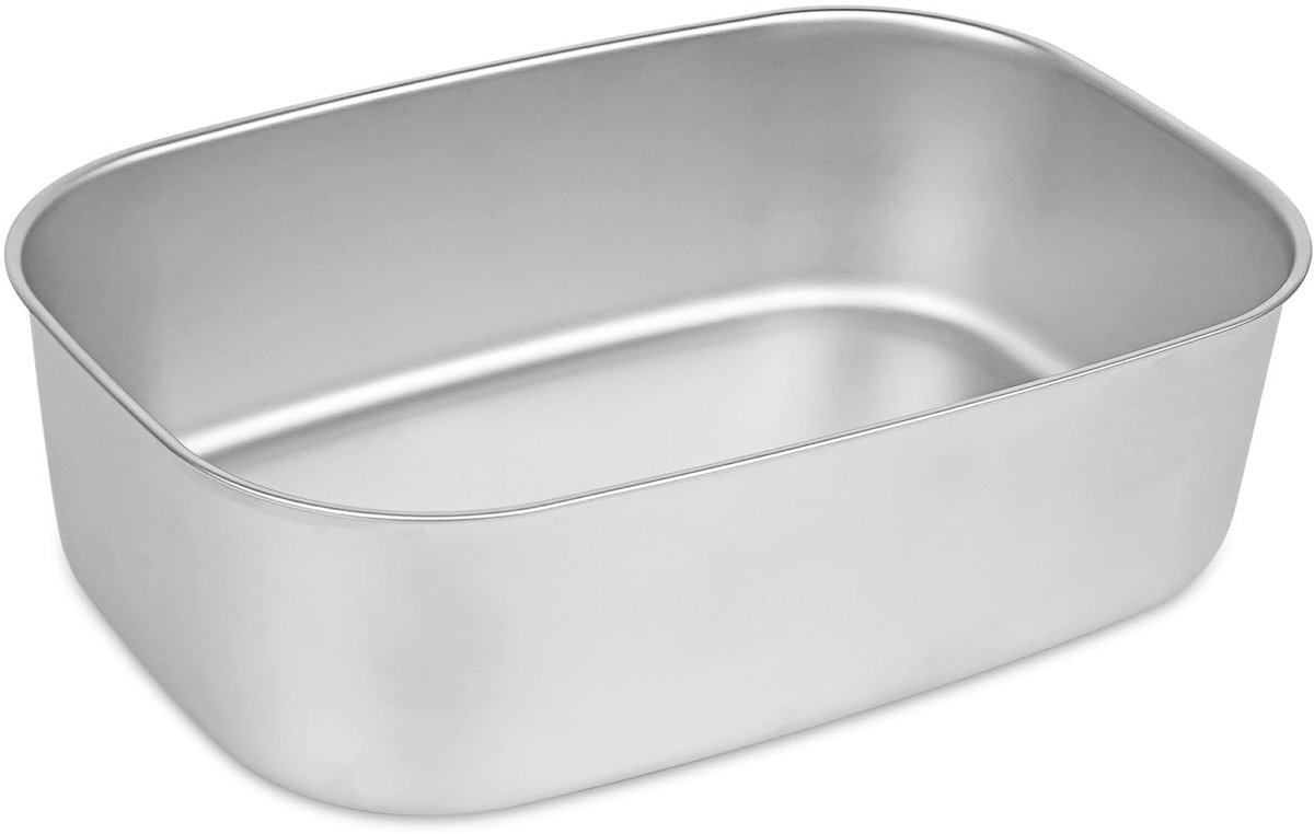 Dailygoods - Roestvrijstalen Binnenbak - Vervangende voedselbak - Uitneembaar en herbruikbaar - Zilver - Geschikt voor lunchbox - 1,5 Liter