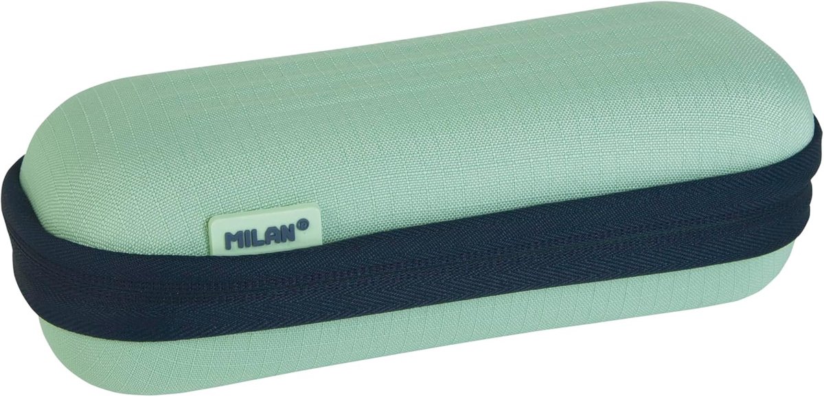 SnelShoppen - Halfstijve Ovale Etui Groen 1918 - Bescherming voor Kabels, E-Accessoires en Brillen - Fluweelzachte Binnenkant - Ideaal voor Kinderen e