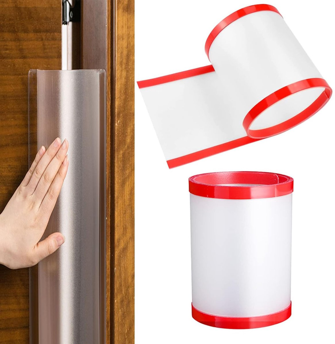 Dailygoods - 2 rollen deurstopper voor kinderen, deurbescherming voor baby's, voor kleuterschool, klaslokaal, slaapkamer (17 x 120 cm, eenheid, 2)