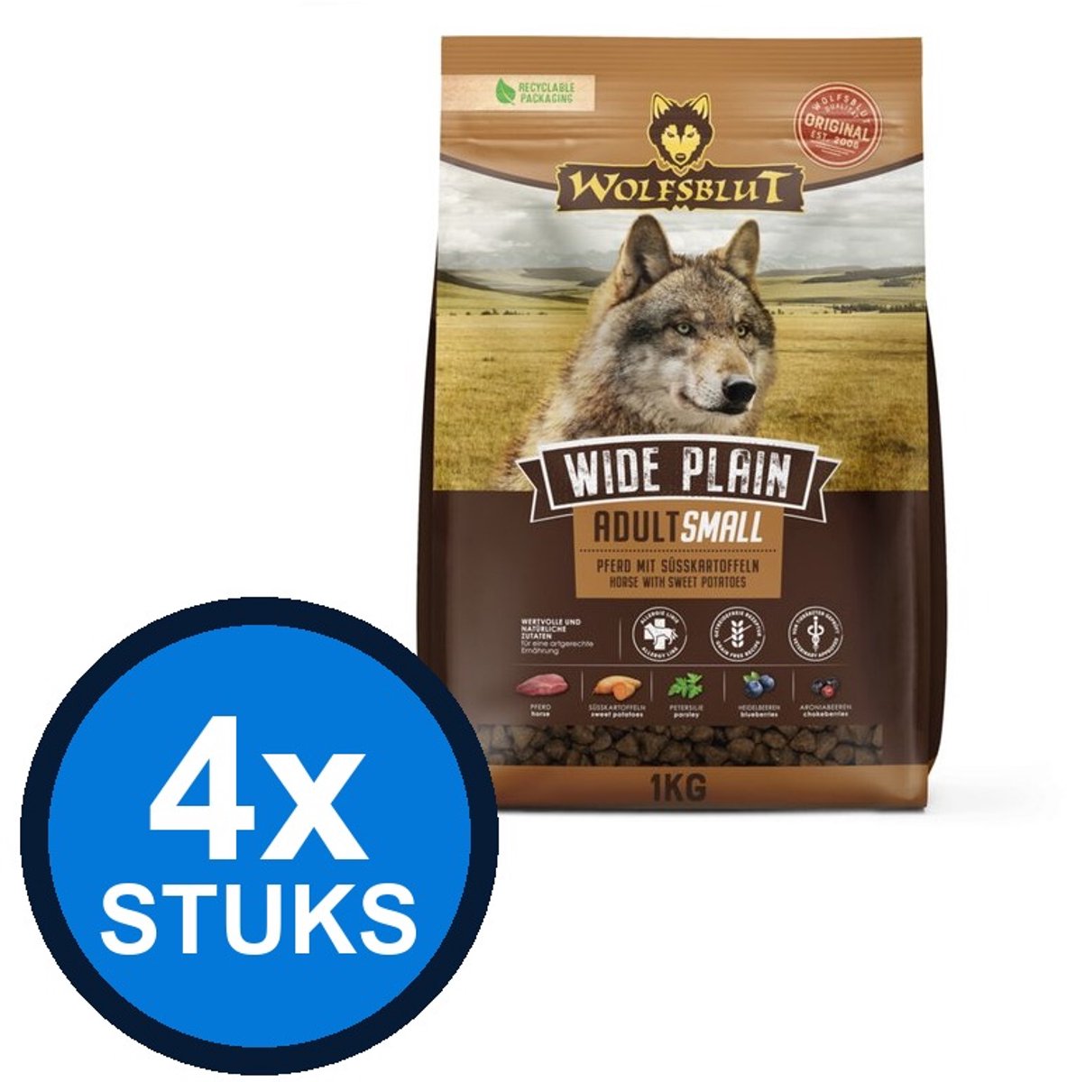 Wolfsblut Wolfsblut - Adult Wide Plain Small Breed - Hondenvoer Droogvoer - 1 kg