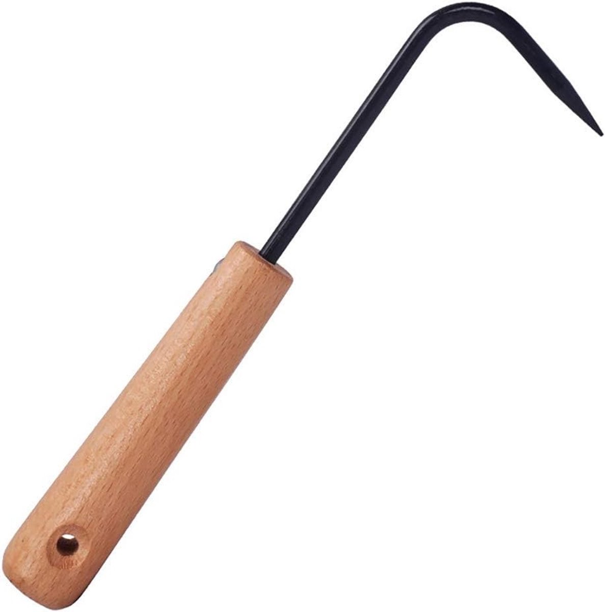 Handmatige Tuinonkruidhaak met Houten Handvat voor Buiten, Ideaal voor Bonsai en Tuinieren, Assortiment Kleuren