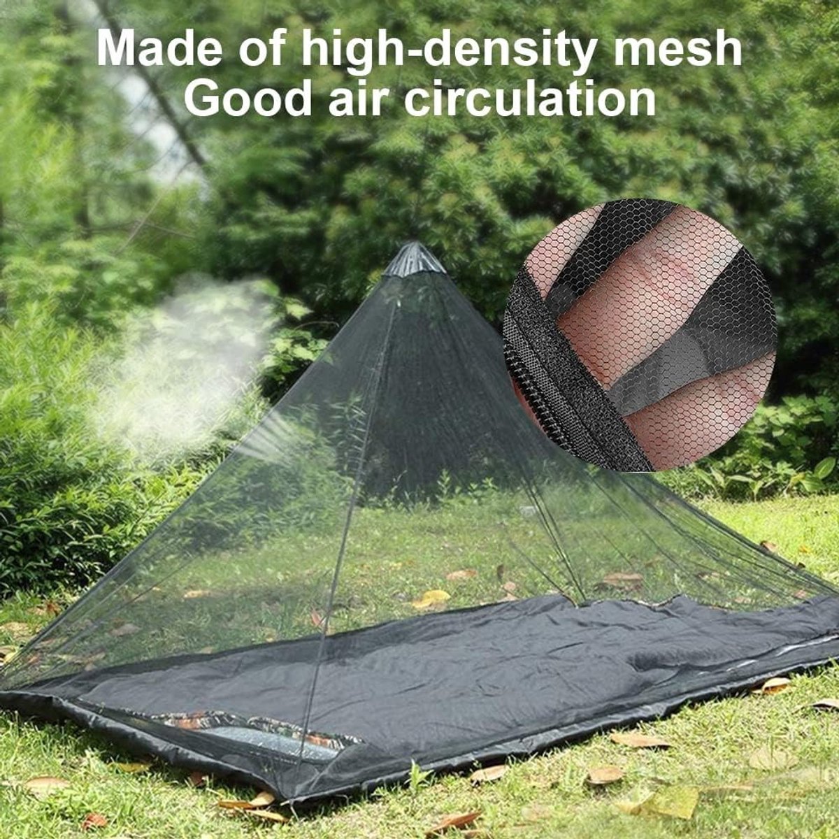 Lichte en Ruime Tent met Insectenwerend Net, Ideaal voor Kamperen, Wandelen en Tuinieren, 220 x 120 x 100 cm