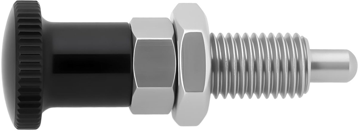 Dailygoods- Indexering Pin Zelfvergrendelend - M8 Draad - Roestvrij Staal - 16 mm Kopdiameter - 42 mm Lengte - Geschikt voor Mechanische Apparatuur - Vergrendelingspin