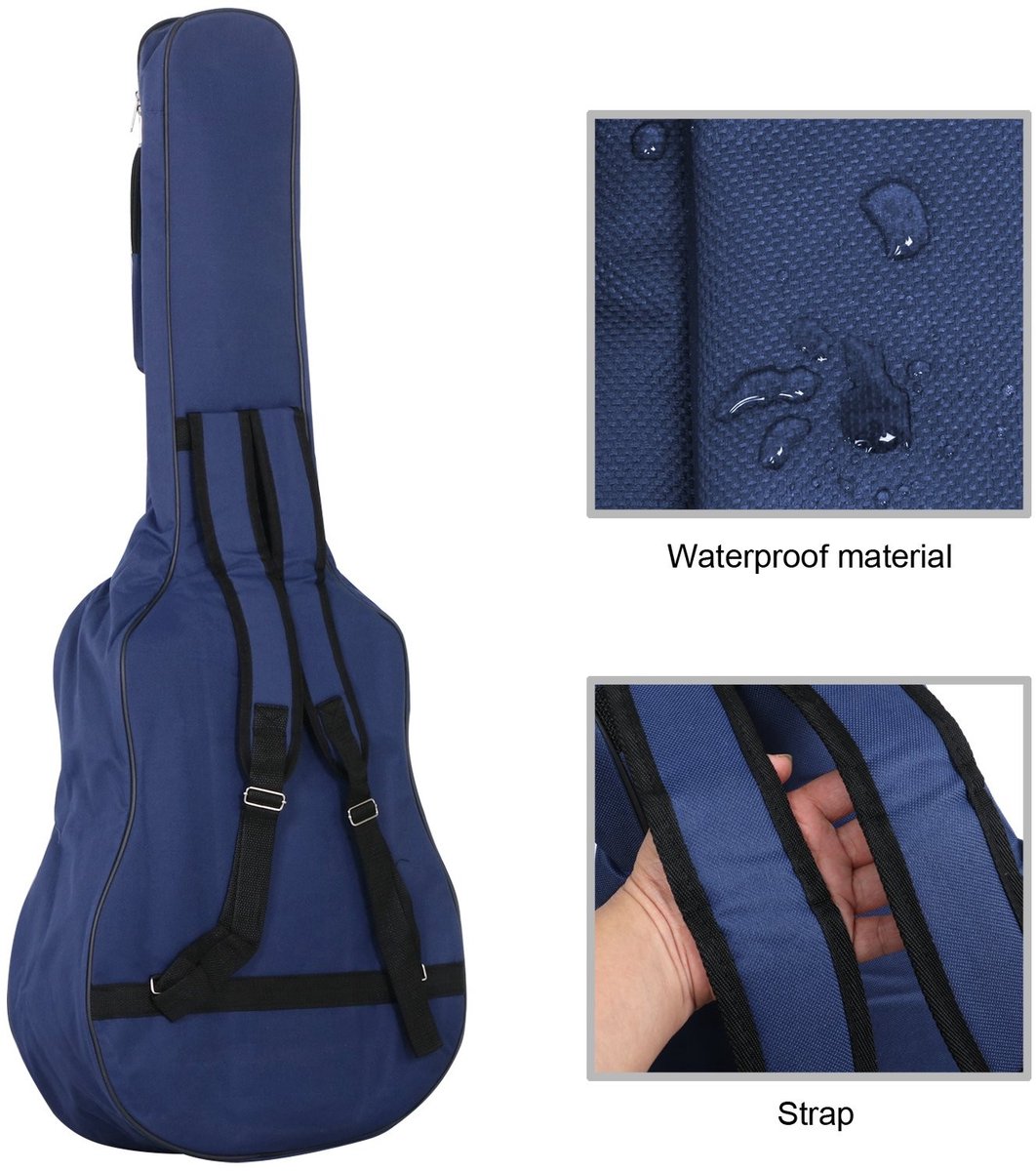 Dailygoods- Gitaartas Gevoerd - Waterdichte Hoes - Schouderbanden Verstelbaar - Comfortabel - Gitaar Accessoire - Ideaal voor Reizen - Gitarentas