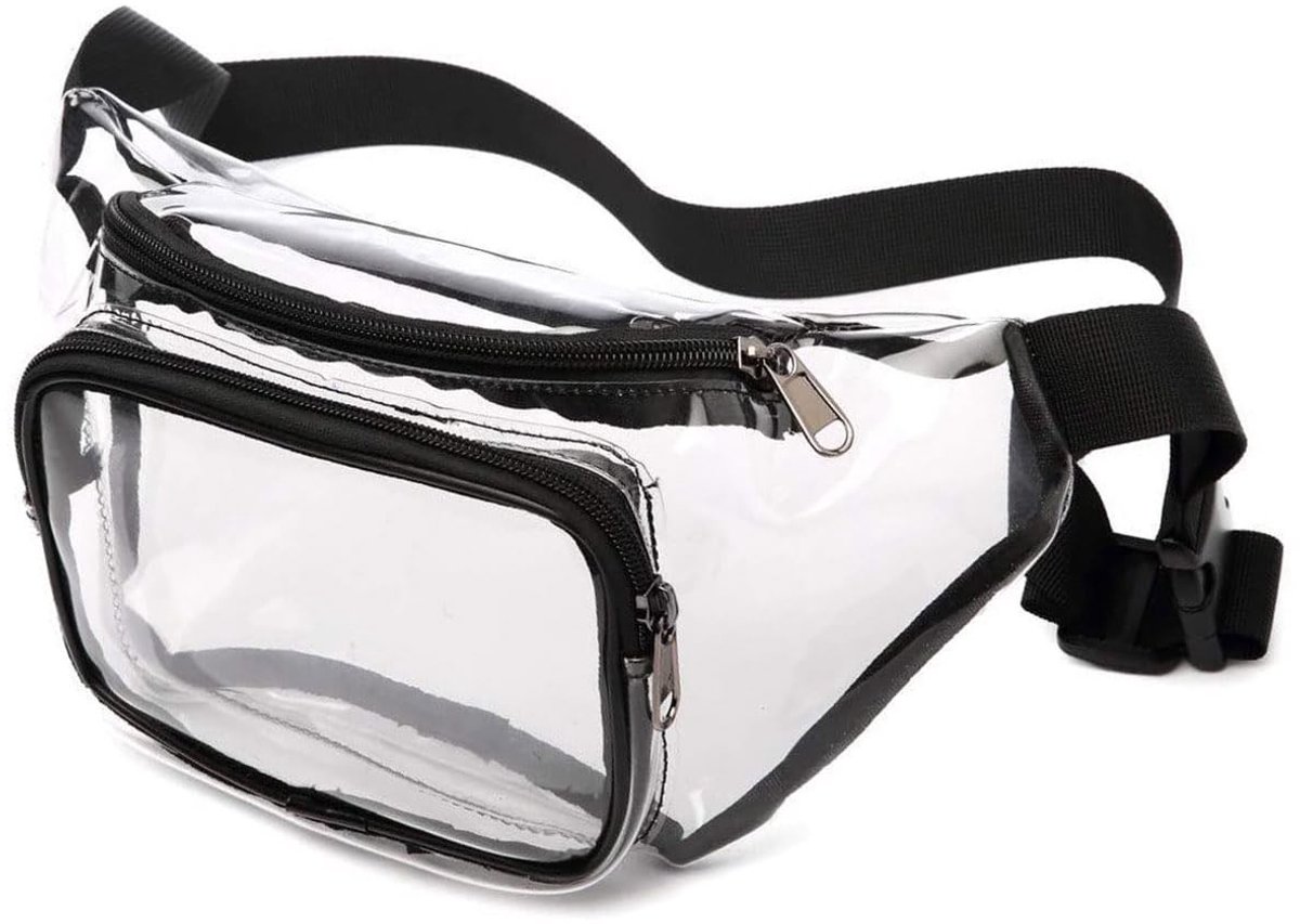 Dailygoods- Heuptas Waterdicht - Transparante Heuptas - Hardlooptas - Draagtasje - Buitensport - 28 x 16,5 x 15 cm - Heuptasje
