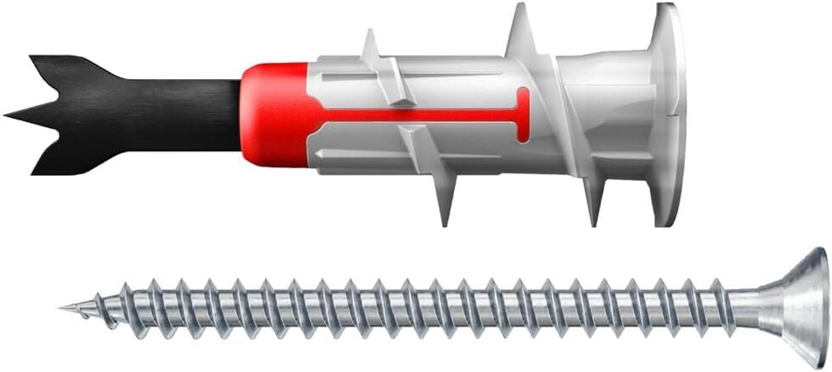 Thijox - DUOBLADE S Zelfborende Pluggen voor Gipsplaten, Sterke Pluggen met Schroef, 40 Stuks, Innovatieve Bevestiging zonder Voorboren, Ideaal voor G