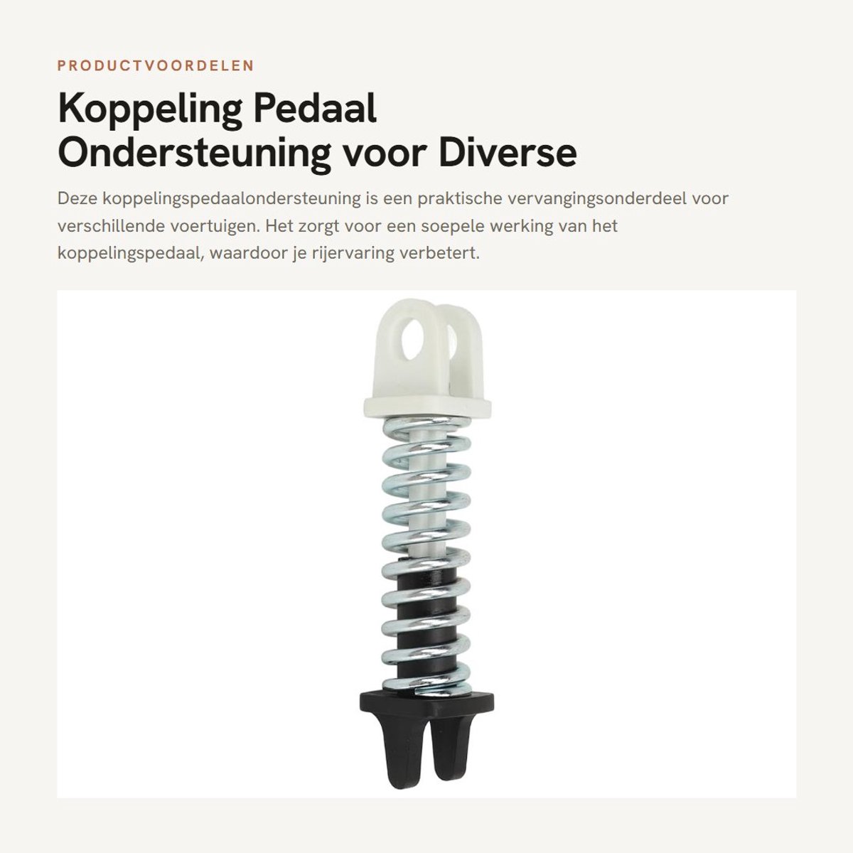 Dailygoods- Terugkoppeling Pedaal Vervanging OE-nummers 7701208109 - Ondersteuning - Eenvoudige Installatie - Veelzijdige Compatibiliteit - Geschikt voor Vivaro/Trafic/Primastar - Schokbestendig - Koppelingsveer