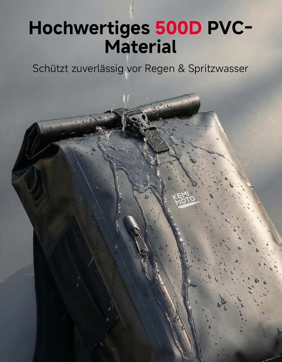 Thijox - Waterdichte Fietstas 27L - Multifunctionele Bagagedragertas met Laptopvak - 3-in-1 Rugzak, Schoudertas en Draagtas - Ideaal voor Fietsers, Ca
