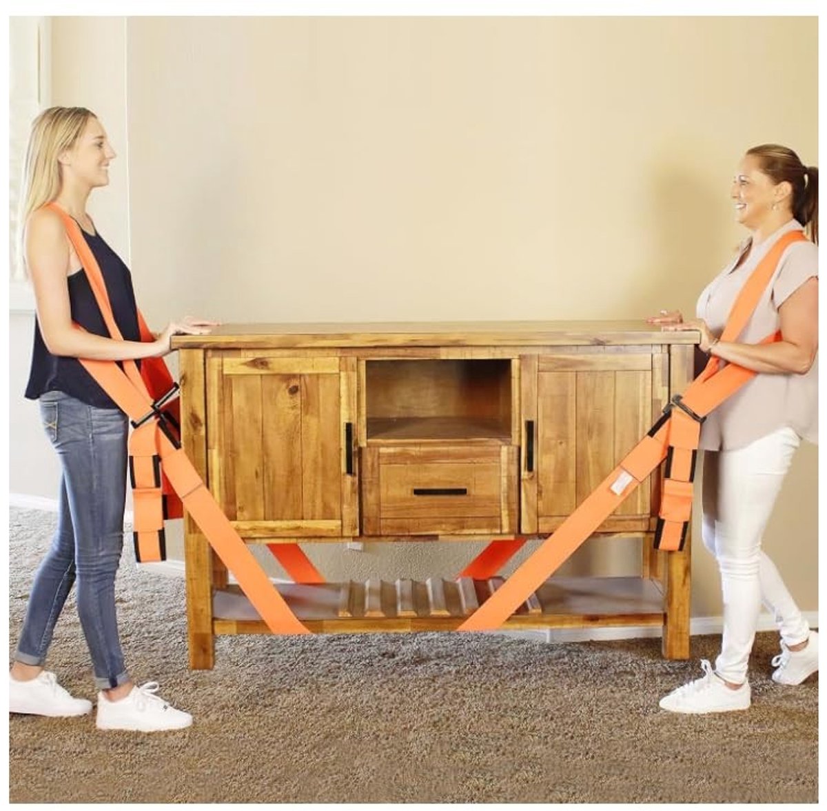 Dailygoods - HENGBIRD Tragegurten voor verhuizing 2 personen draagriem, transportriem, hefgordel voor ergonomisch en eenvoudig tillen van voorwerpen en meubels, draagriemen voor dagelijks gebruik met meubels