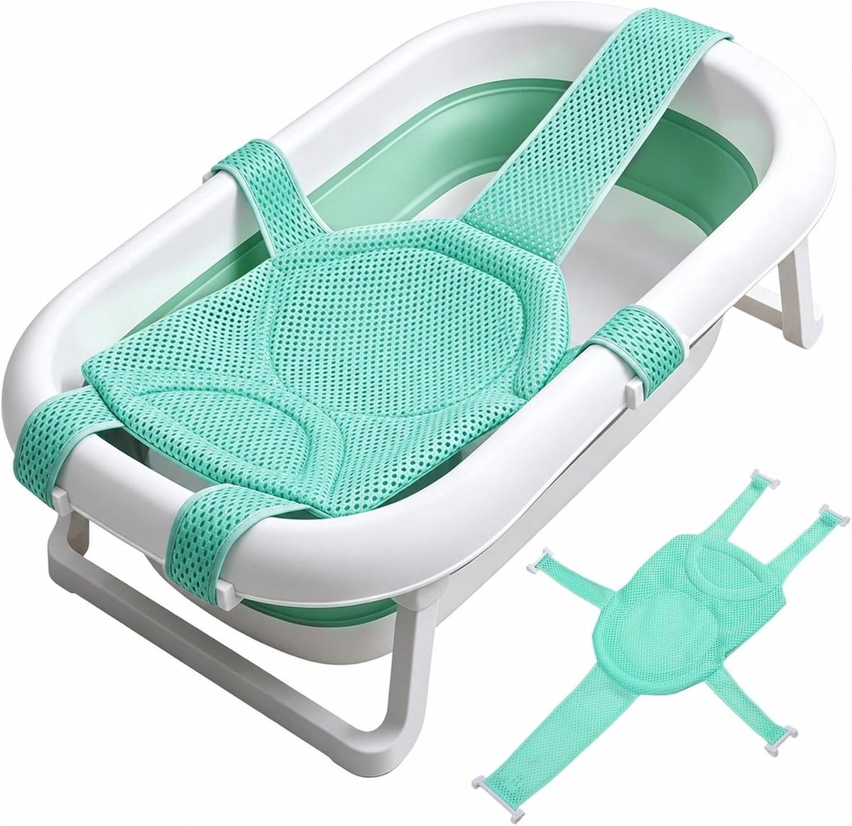 Comfortabel Baby Badkussen voor Nieuwe Borns, Badstoeltje voor Baby's, Badinlegger voor Veilig en Ontspannen Badmomenten