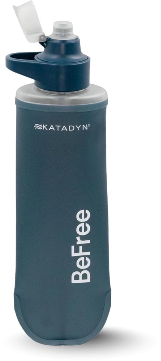 SnelShoppen - Waterfilter Fles 0,5L Leiblauw, Ultralicht Filter voor Outdoor, Backpacking en Wandelen, Actieve Kool en EZ-Clean Membraan, Veilig Drink