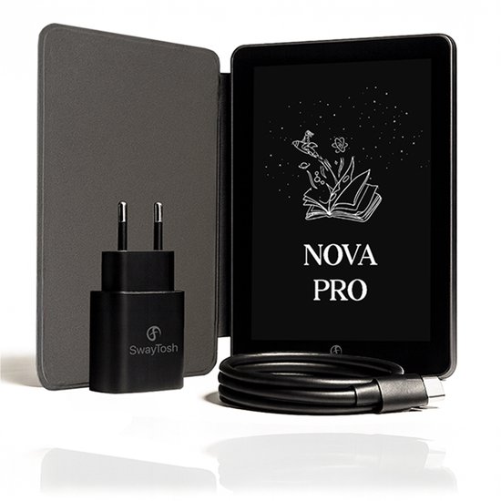 SwayTosh E-Reader Nova Pro – 6 inch 2025 – 64GB + Cloud Opslag – Ereader Met Luxe Hoes – Storytel-Ondersteuning – Schermverlichting en Nachtmodus – E Reader Voor Ebook & Luisterboeken – Met Oplader
