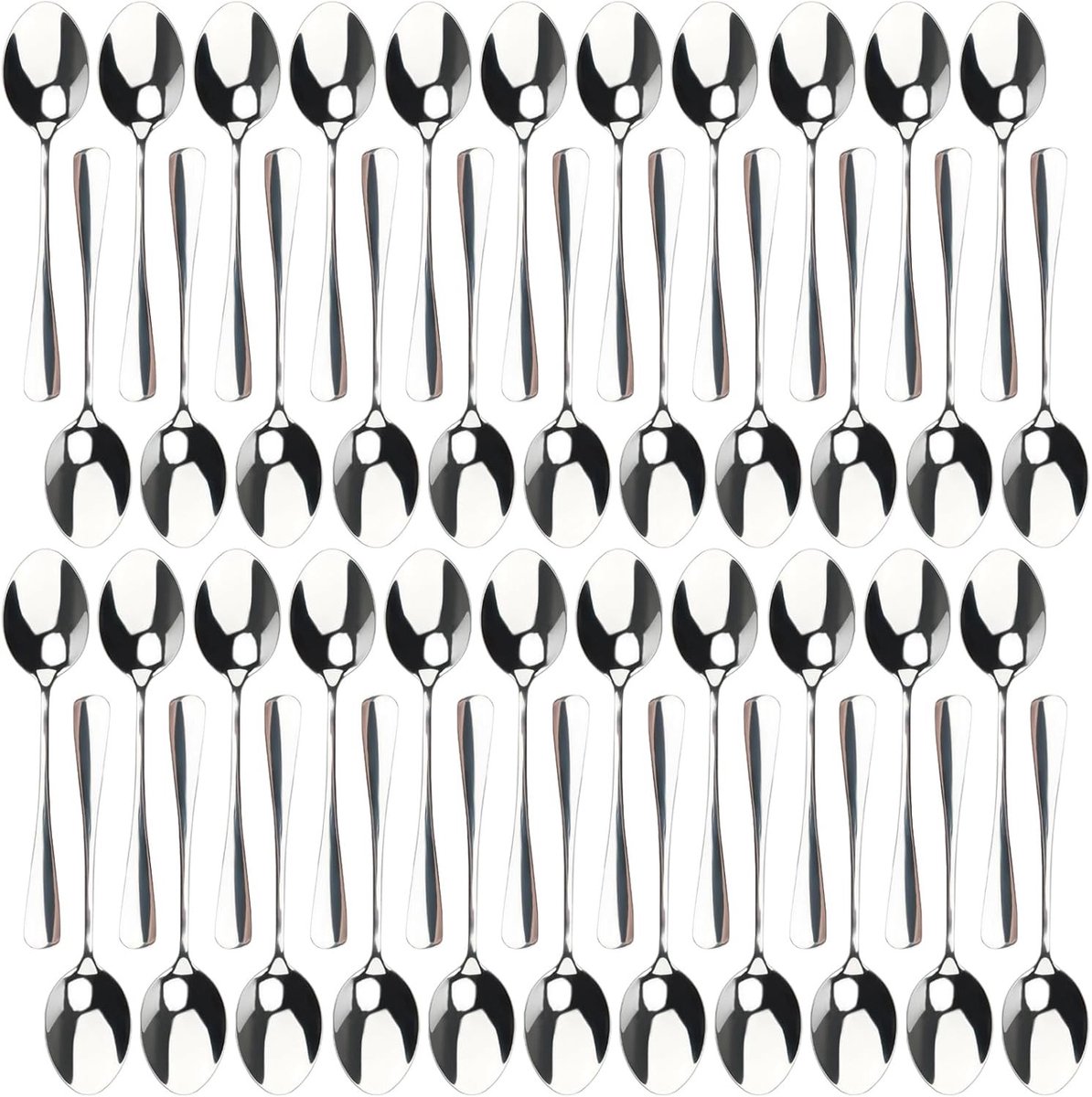 Set van 40 RVS Theelepels van 17 cm - Ideaal voor Thee, Koffie, Salades en Desserts