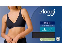 Sloggi Basic+ Soft Bra Dames Beha - ZWART