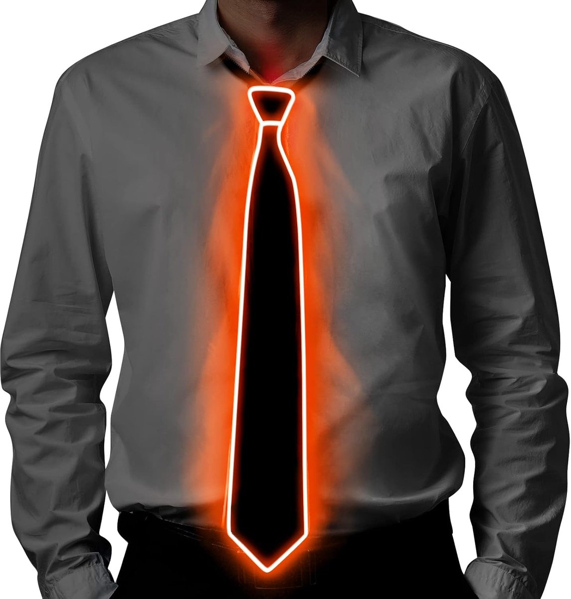 SnelShoppen - LED Lichtenbril, Neon Lichtmasker, Draadloze Feestglazen voor Verjaardag, Kerst, Rave, Cosplay - Oranje, EL, Hoge Kwaliteit