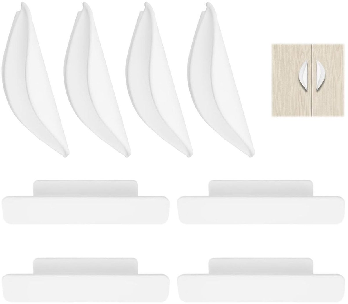Dailygoods- Deurgreep Buiten - 8 Stuks - Robuust ABS - Ergonomisch - Weerbestendig - Modern Design - Eenvoudige Installatie - Balkondeurknop