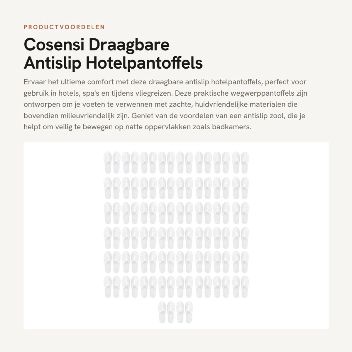 Dailygoods- Wegwerppantoffels 50 Paar - Antislip - Draagbaar - Uniseks - Lichtgewicht - Slijtvast Zoolontwerp - Hotelpantoffels