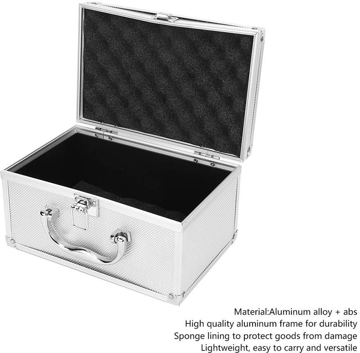 Dailygoods- Gereedschapskist Aluminium - Draagbare Toolbox - Lichtgewicht - Duurzaam - Sponge Voering - Elegant Design - Juwelendoos