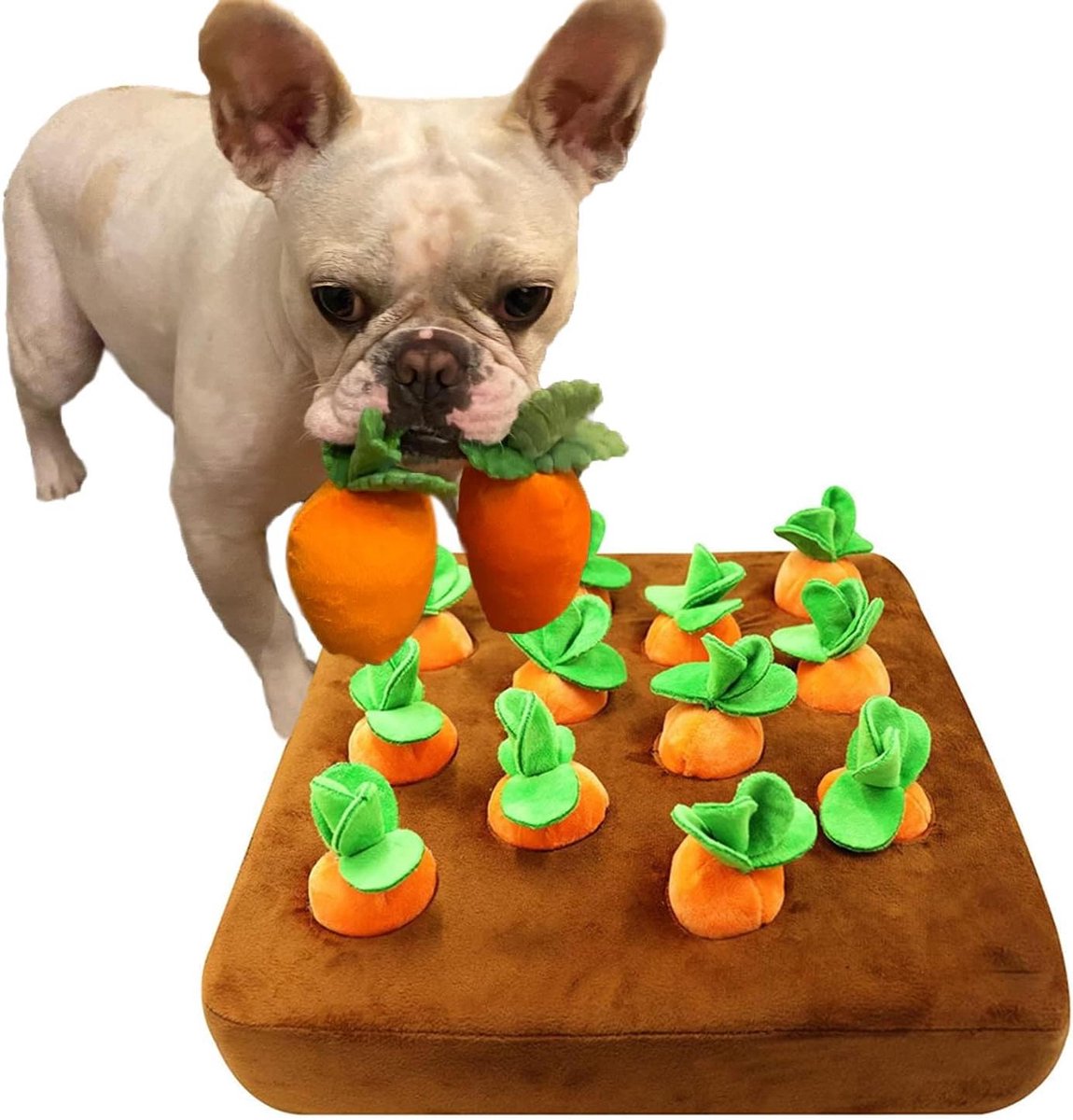 Honden snuffelmat - Interactief speelgoed - Mentale stimulatie - Machinewasbaar ontwerp - 35 x 35 cm - Oranje