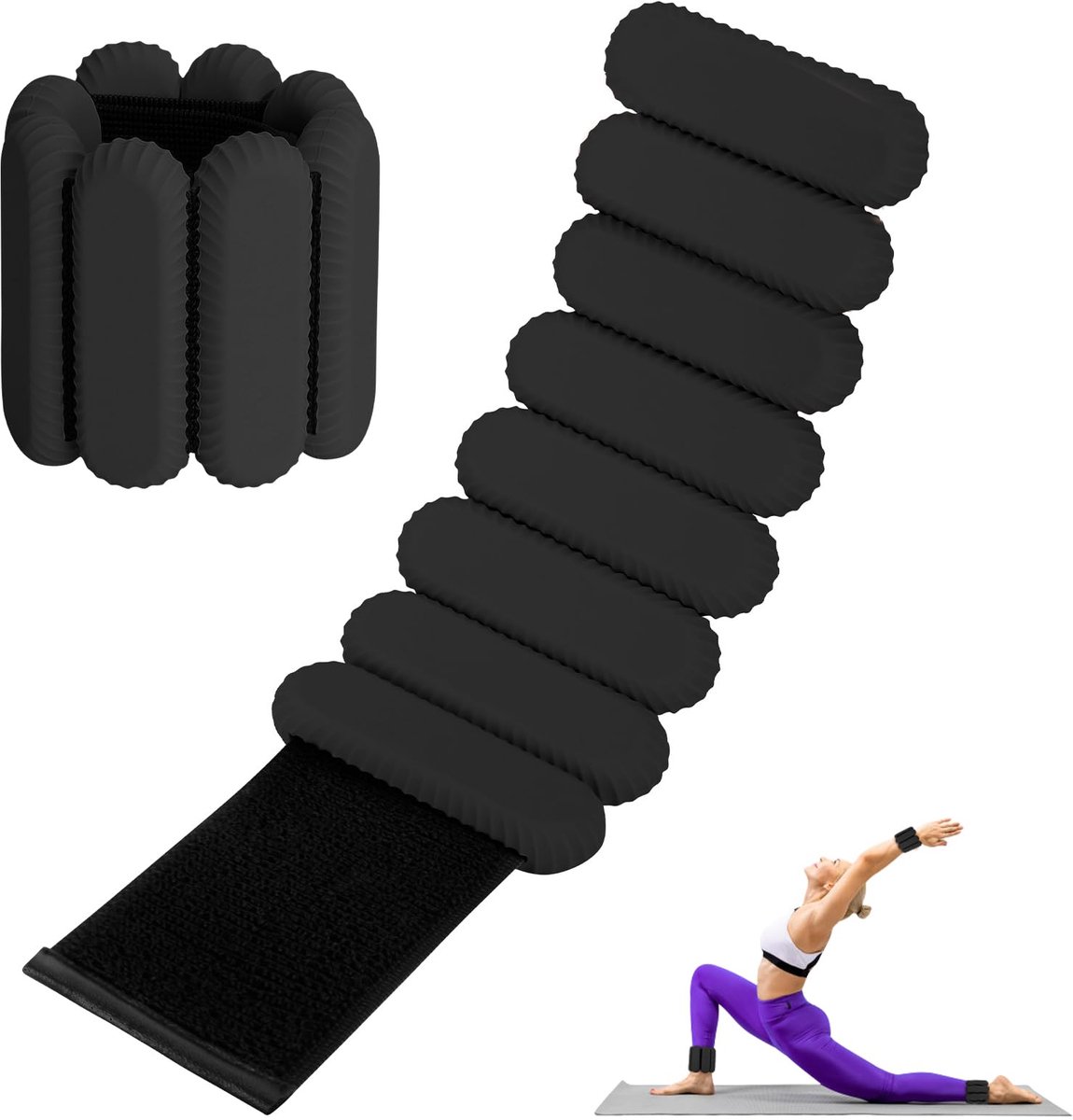 Enkelgewichten voor vrouwen, verstelbare enkelgewichten krachttraining siliconen armbanden workout pols enkelgewichten voor mannen vrouwen yoga hardlopen dans enkelarm beengewichten (2 lbs)