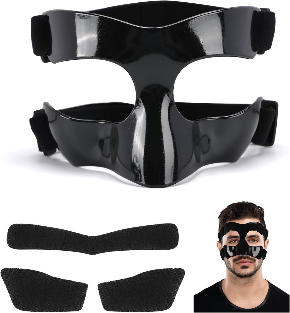 Verstelbaar Ademend Beschermend Neusmasker met Padding voor Sport en Activiteiten, Geschikt voor Tieners, Zwart