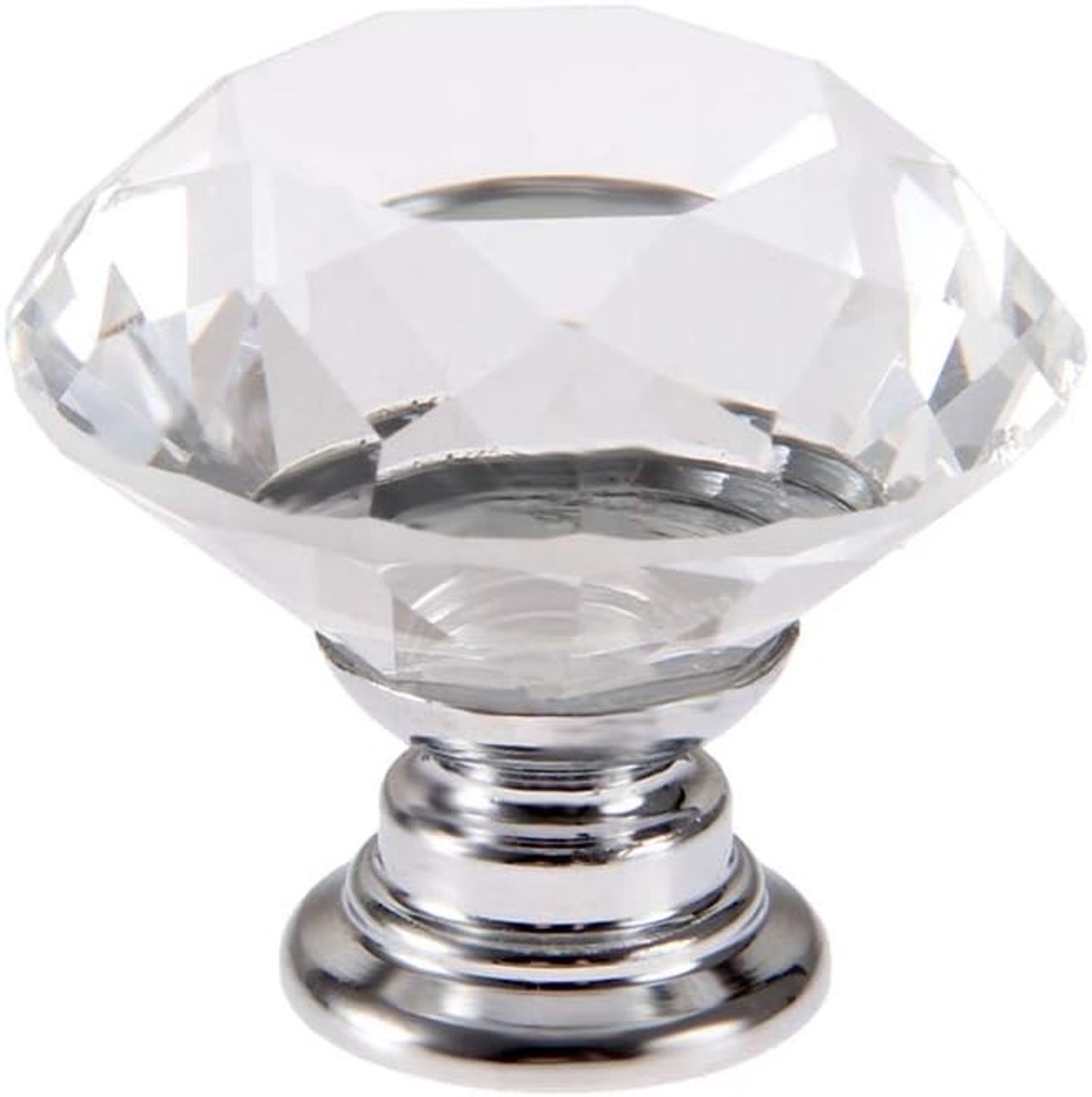 Elegante 30mm Kristallen Deurklinken met Diamant Snede voor Kast en Kledingkast Decoratie 