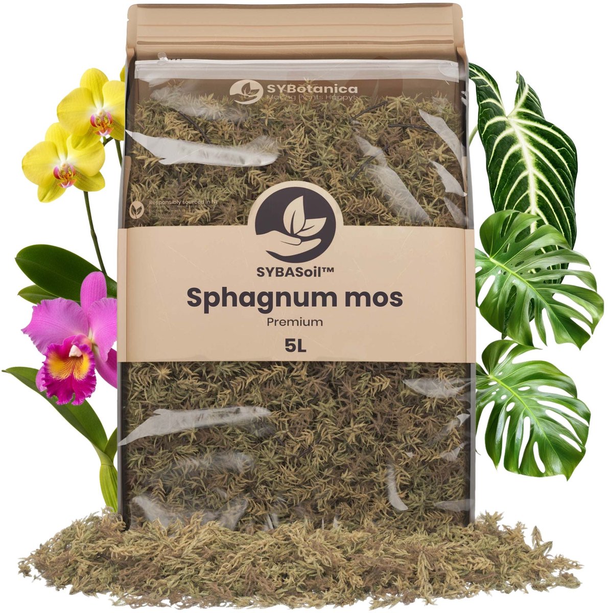 Sybotanica - Sphagnum mos 5L - 5-15cm - Hydrocultuur Groeimedium - Lokaal geoogst