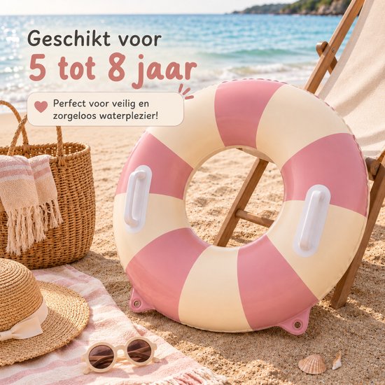 BRD® Baby Zwemband Roze - 65 cm 2 tot 6 jaar - Met zitje en handgrepen van BRD — afbeelding 4