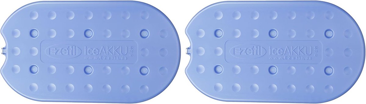 Thijox - Set van 2 Extra Flat G430 Koelelementen 385g - Koelelementen voor Koelbox en Koeltas - Turquoise - Ideaal voor Camping, Feestjes, en Picknick