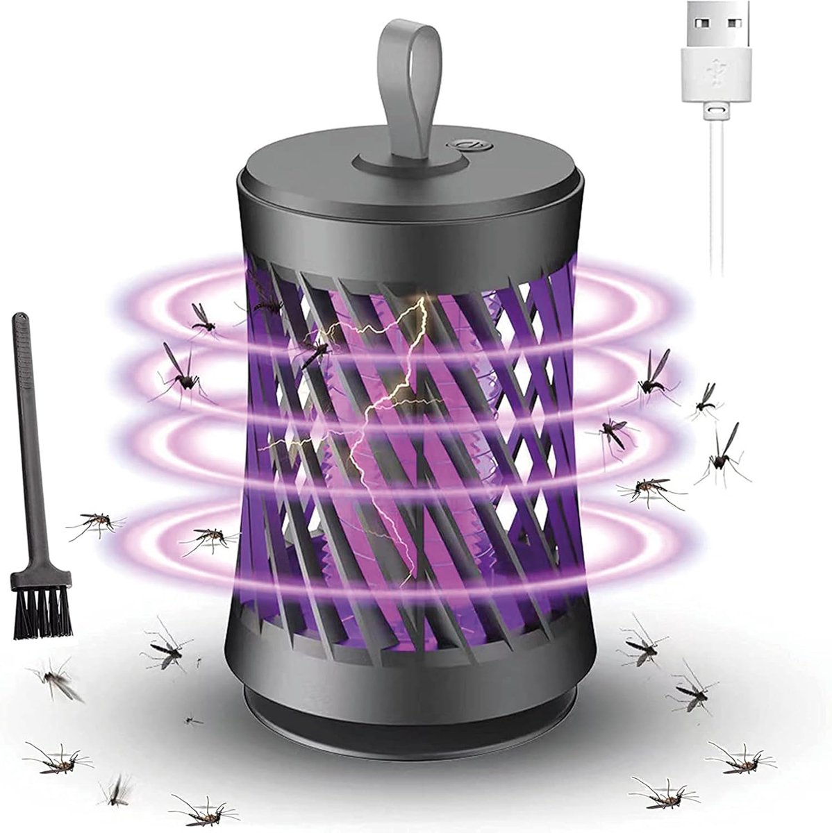 Thijox - 2-in-1 Draadloze Elektrische Insectenvernietiger, UV Muggenvanger met USB Oplaadkabel, Sterke Muggenbescherming voor Tuin, Camping en Feestje