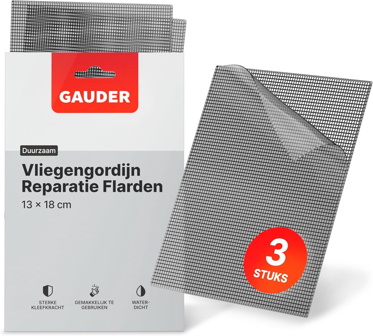 Thijox - Vliegenhor Reparatie Patches Set - Zelfklevend Glasvezel voor Deur en Raam - 3 Patches van 130 x 180 mm - Effectieve Insectenhor Reparatie vo