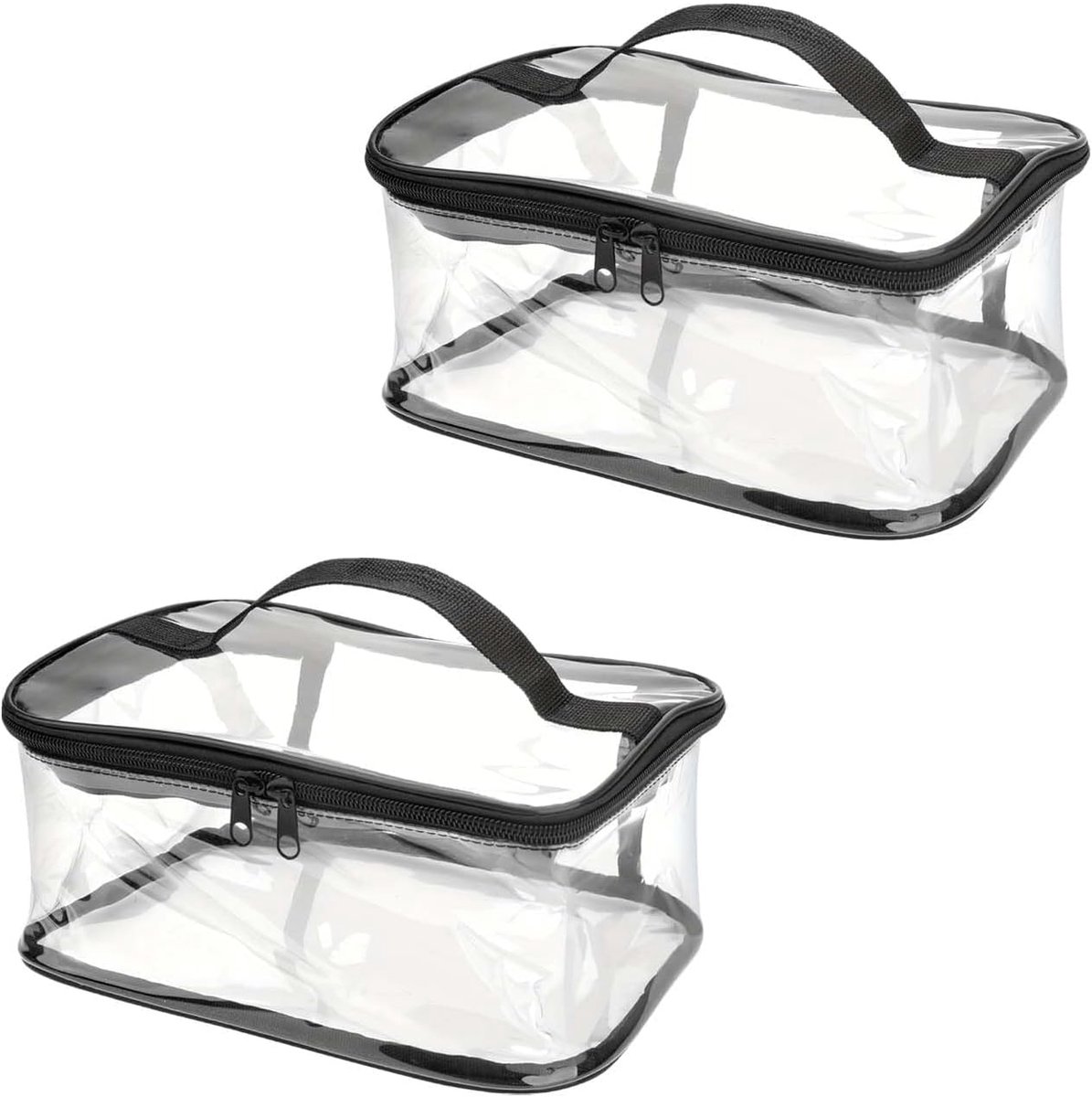 Thijox - Waterdichte PVC Toilettas - Transparante Reis-Make-uptas - Uniseks - 24x17x11 cm - Vochtbestendig - Handbagage voor Vakantie, Camping en Dage