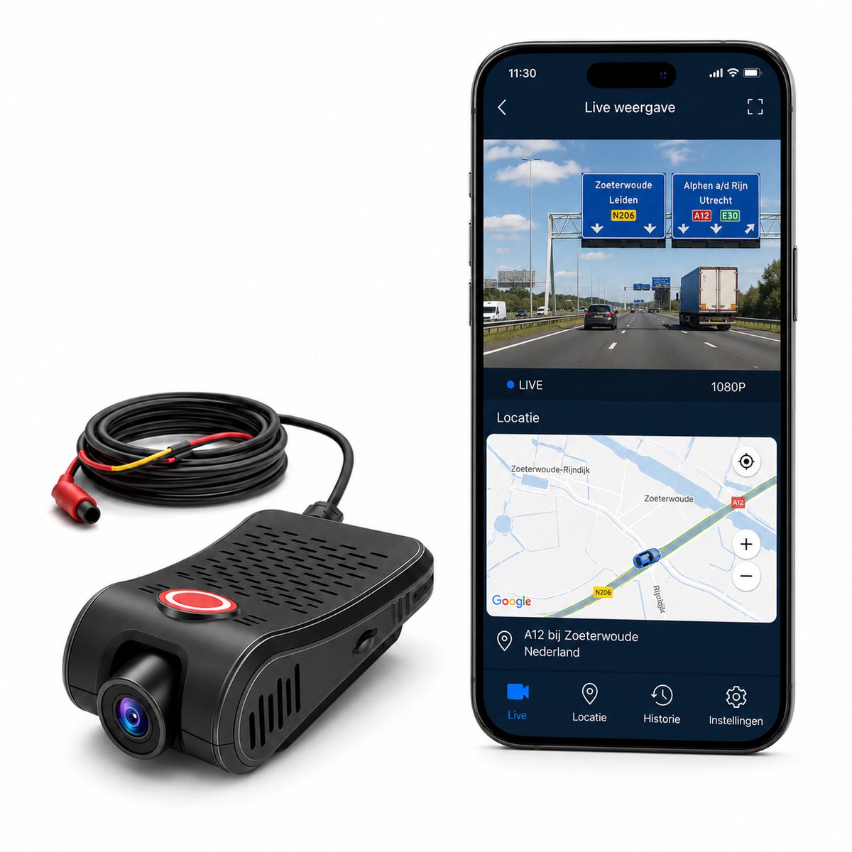 Techload V4 Pro Dashcam Auto 2K - GPS - Wifi - 4G