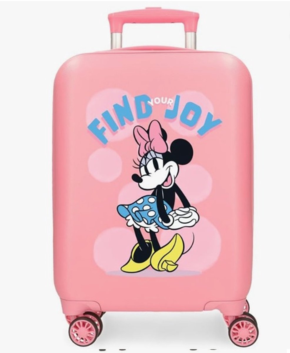Disney Minnie Mouse "Find Your Joy" Handbagage Koffer - Kabinetrolley - Roze - 50 x 35 x 20 cm - 33L