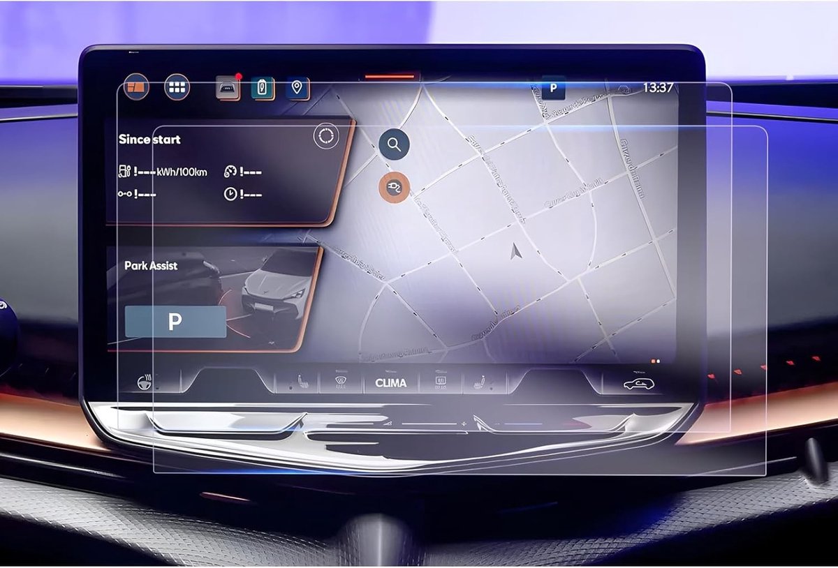 Navigatiebeschermfolie voor Cupra Tavascan 2025 2026 - Nano Screen Protector voor 15 Inch Touchscreen, Schokbestendig en Krasbestendig 6H