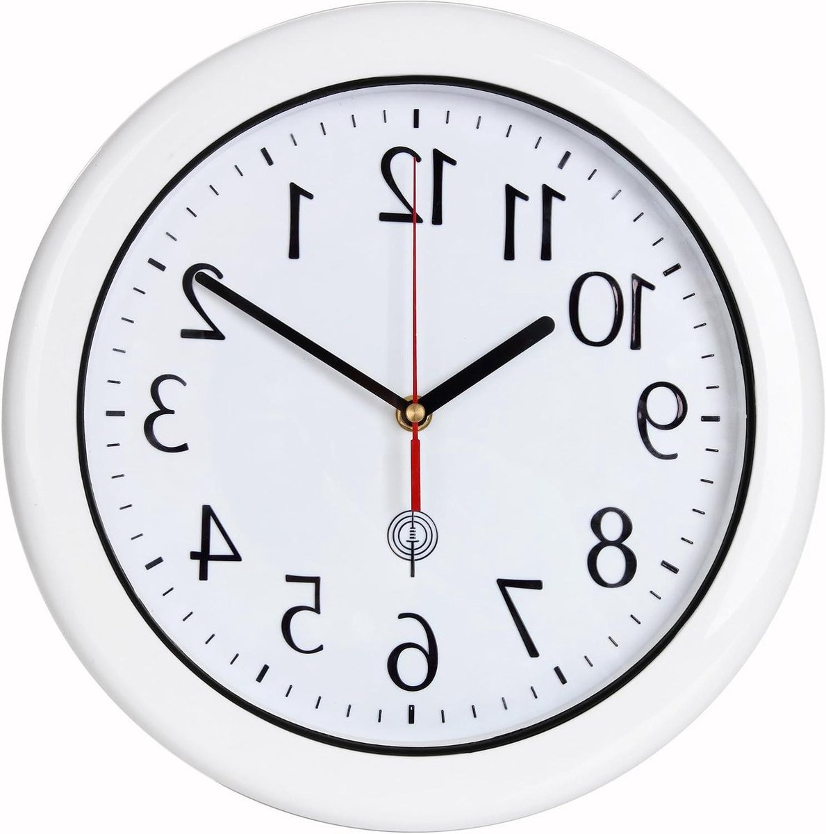 Wandklok - Radiogestuurde klok - Automatisch instellen - Waterdichte behuizing - 30 cm diameter - Hoogglans wit