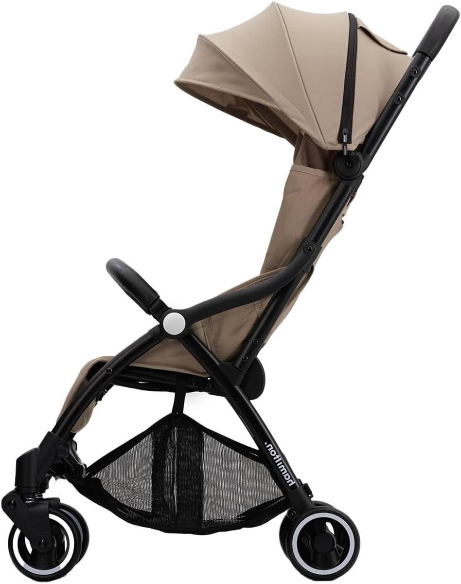 Vouwbuggy - Kinderwagen lichtgewicht - Reizen met kinderen - Met één hand inklapbaar - Tot 22 kg - Khaki