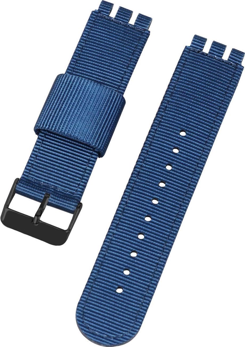 Thijox - Compatibele Stalen Band 17 mm, 19 mm, 20 mm, 22 mm - Zachte Geweven Nylon Vervangende Band met Verstelbare Sluiting voor Horloge, Sport, Fees