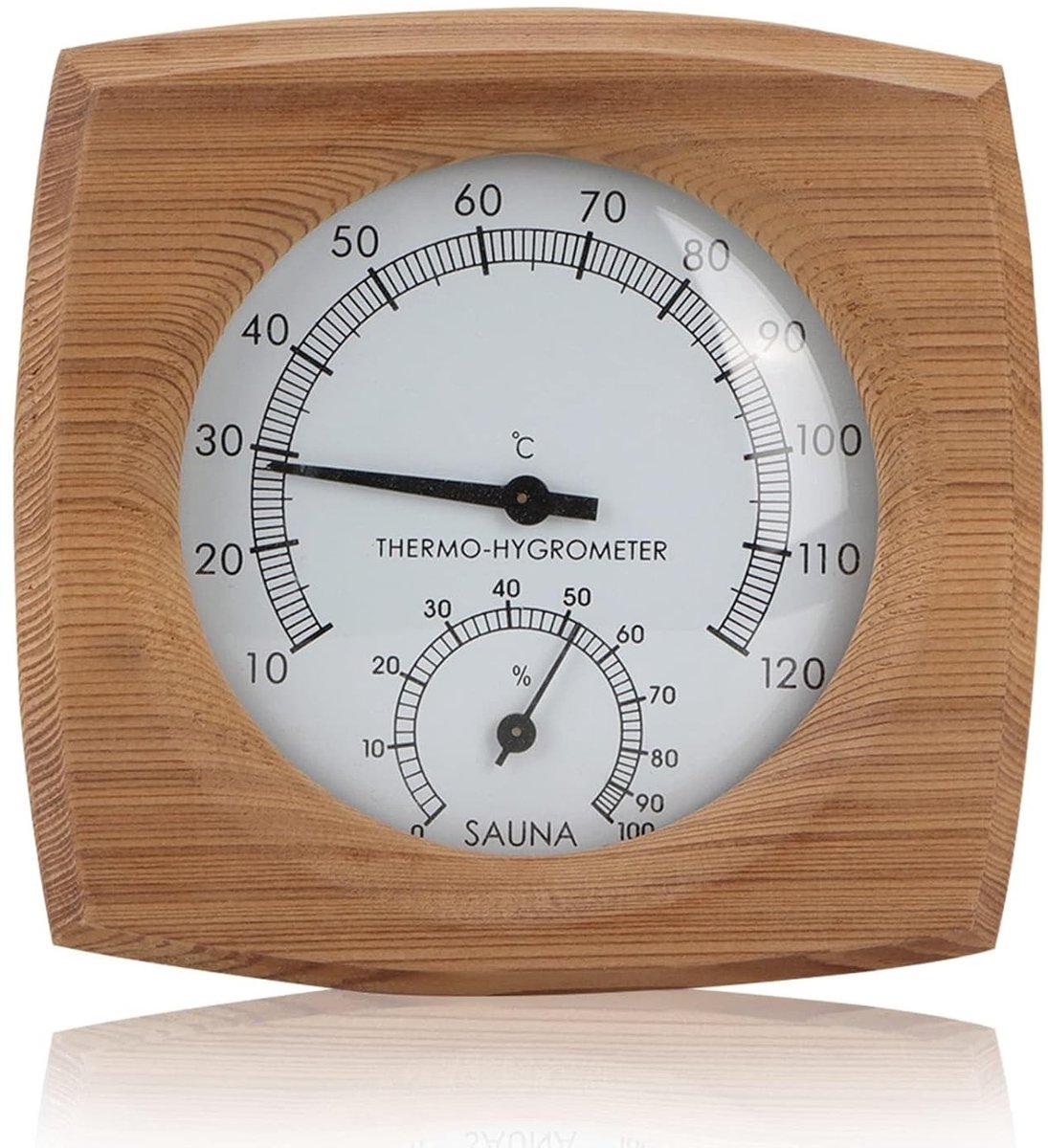 Decoratieve 2-in-1 wandthermometer voor binnen en buiten, ideaal voor sauna en stoomruimte