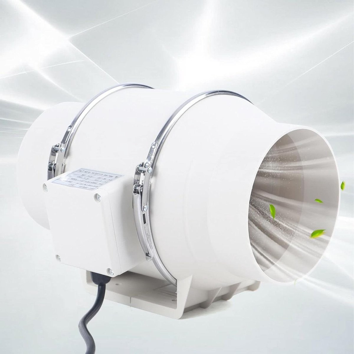 Ventilator - Afzuiger - Luchtcirculatie - Stille Werking - Ø95 mm - Wit