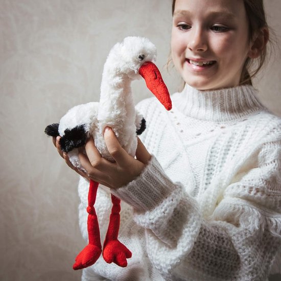 Knuffeldier Ooievaar Pluche Speelgoed Zacht en Knuffelbaar van Merkloos — afbeelding 3
