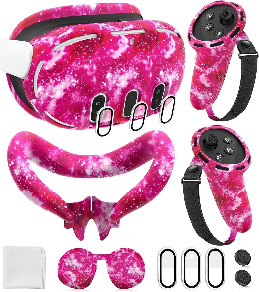 VR Beschermset - Accessoires Kit - Virtuele Games - Volledige Bescherming - 7 Delig - Roze