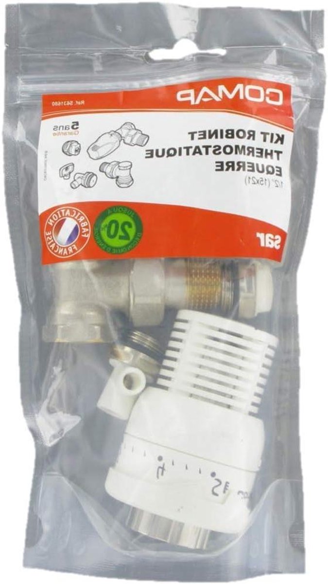Radiatoropzetstuk - Thermostaat aansluiting - Verwarming regelen - Complete set - 1/2 inch - Wit