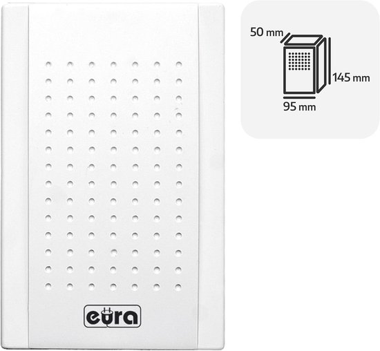 Deurbel Dubbele Klank - Gong Bel - Bezoekers Melden - Elektromechanisch Geluid - 14.5 x 9.5 cm - Wit — afbeelding 3