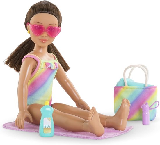 Prachtig Zomer Speelgoed Meisjespop 28 cm met Strandoutfit en Accessoires, Vanillegeur van prachtig — afbeelding 3