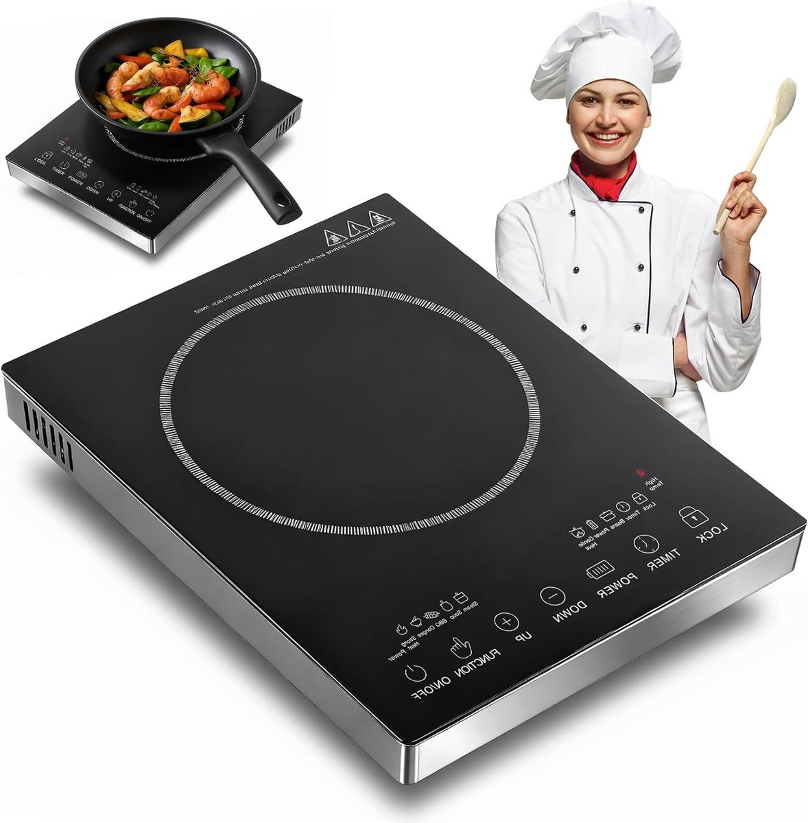 Keramische Kookplaat - Draagbare Kookplaat - Snel Koken - Snelle Opwarming - 3500 W - Zwart